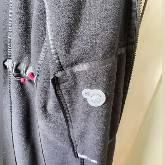 Lululemon Apres Sport Tweed Jacket Long Soft Fleece Hooded Gray Size 6 - Picture 9 of 14